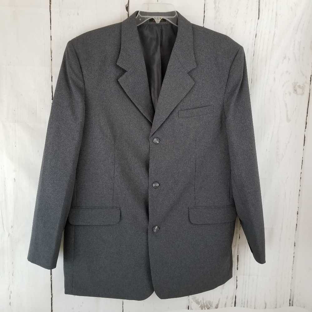 NWOT Lucelli Blazer Sz L 46 W 40 Charcoal Gray